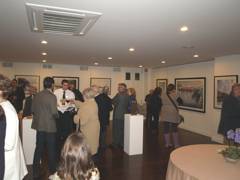 Presentación de la exposición de Manuel Gandullo. Después de la presentación se sirvió un coctel. Hotel Almirante-Carrís, Marzo 2012