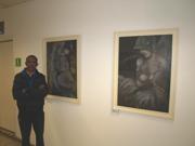 Omar Kessel en la exposición en el Centro Oncológico de Galicia. 28/12/2011