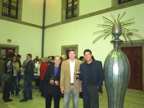 Manuel Patinha, con Álvaro y Pedro Taboada, webmaster de www.pintoresgallegos.com